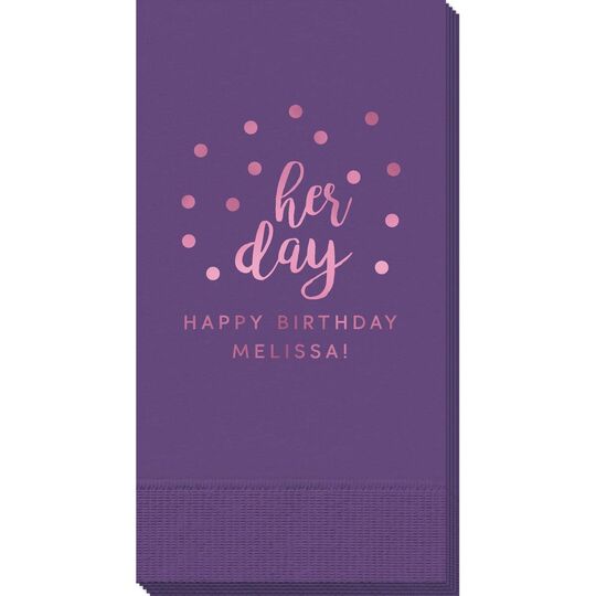 Confetti Dots Her Day Guest Towels