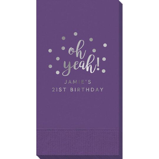 Confetti Dots Oh Yeah! Guest Towels