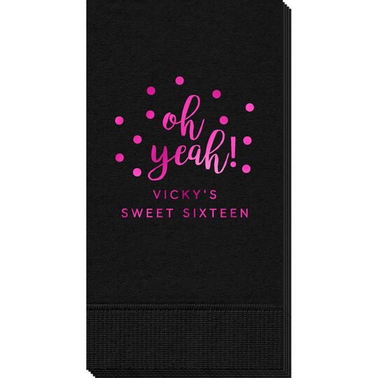 Confetti Dots Oh Yeah! Guest Towels