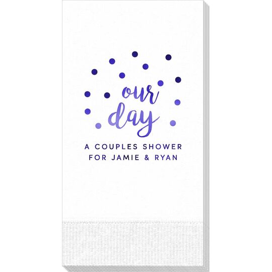 Confetti Dots Our Day Guest Towels