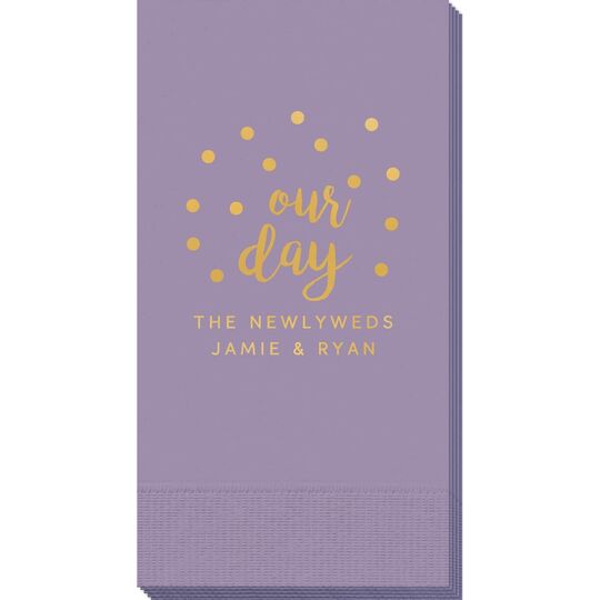 Confetti Dots Our Day Guest Towels