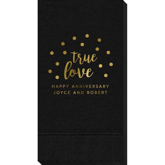 Confetti Dots True Love Guest Towels