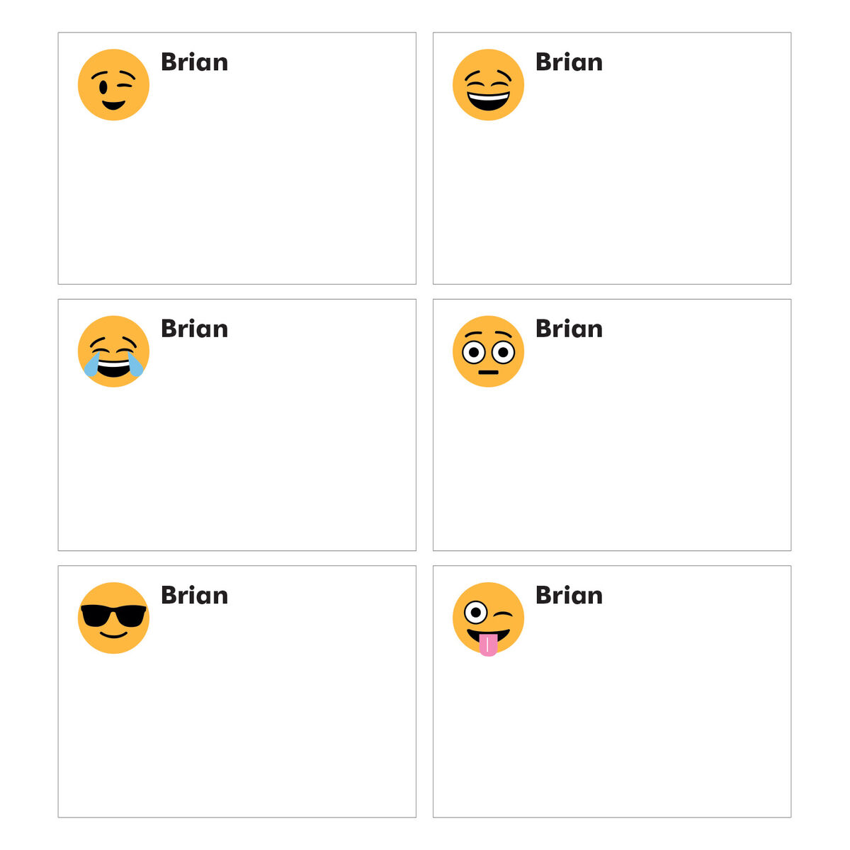 Multiple Emoji Faces Post It Notes