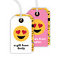 Heart Eyes Emoji Hanging Gift Tags Image 1 of 3