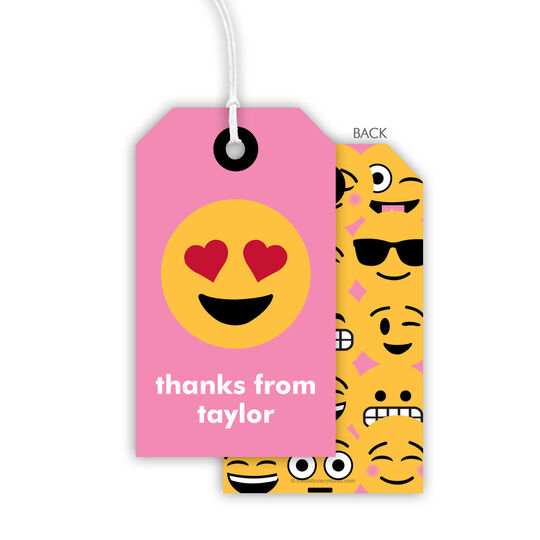 Heart Eyes Emoji Hanging Gift Tags