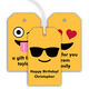 Yellow Emoji Hanging Gift Tags Image 1 of 5