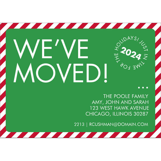 Green Holiday We've Moved Moving Announcements