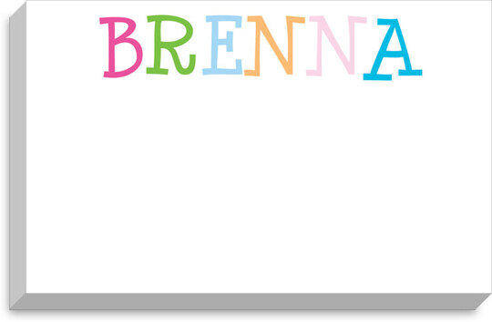 Colorful Name Big and Bold Notepads