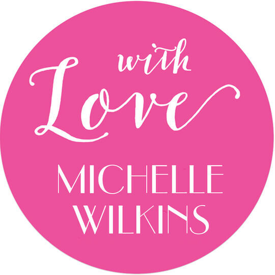 With Love Round Gift Stickers