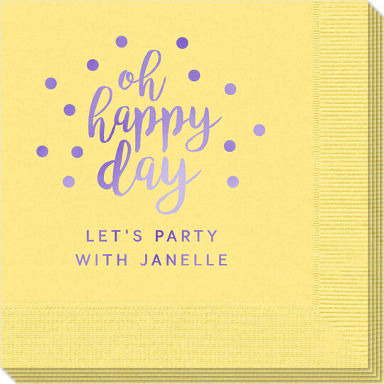 Confetti Dots Oh Happy Day Napkins