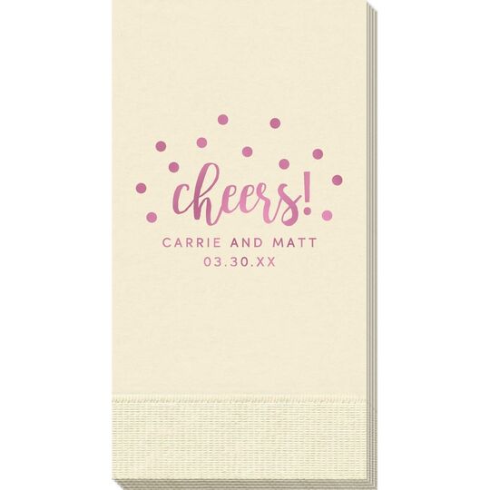 Confetti Dots Cheers Guest Towels