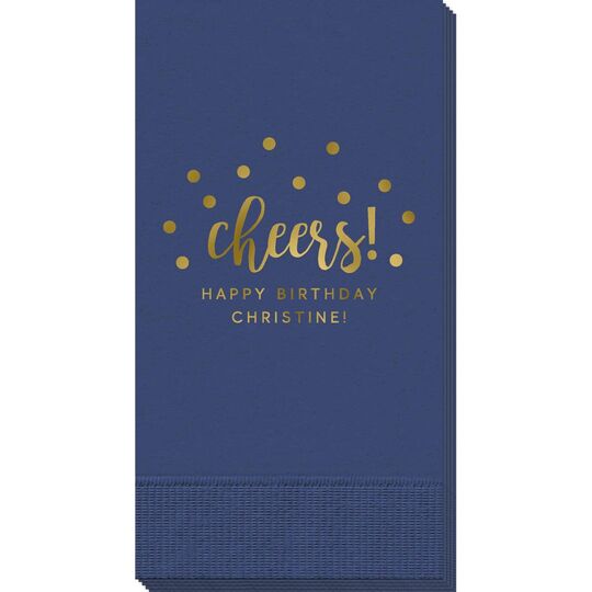 Confetti Dots Cheers Guest Towels