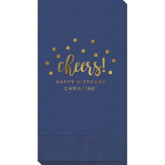 Confetti Dots Cheers Guest Towels