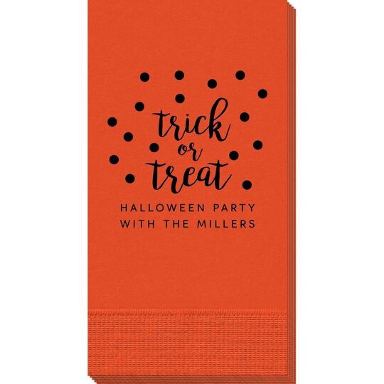 Confetti Dots Trick or Treat Guest Towels