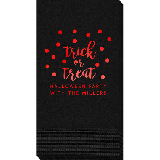 Confetti Dots Trick or Treat Guest Towels