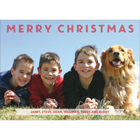 Merry Christmas Flat Photo Cards