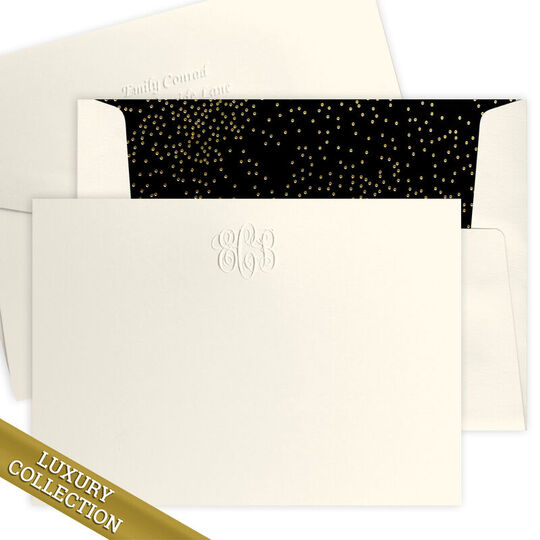 Luxury Conrad Flat Note Card Collection - Embossed