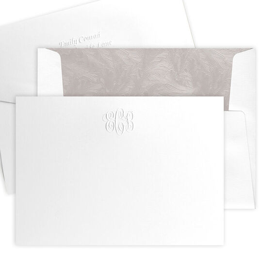 Luxury Conrad Flat Note Card Collection - Embossed