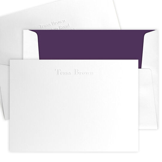 Luxury Nelson Flat Note Card Collection - Embossed