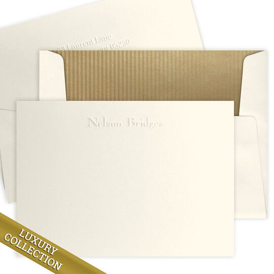 Luxury Nelson Flat Note Card Collection - Embossed