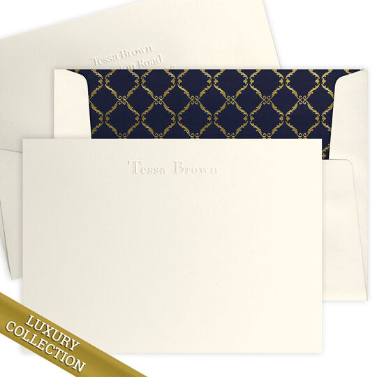 Luxury Nelson Flat Note Card Collection - Embossed