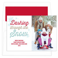 Red Dashing Holiday Photo Cards