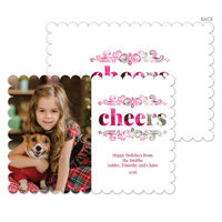Floral Cheers Holiday Photo Cards