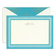 Turquoise and Gold Flat Note Cards Image 1 of 3
