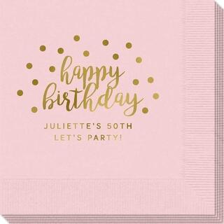 Confetti Dots Happy Birthday Napkins