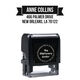 Collins Rectangular Address Self-Inking Stamp Image 1 of 3