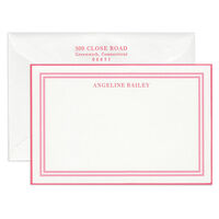 Hampstead Engraved Pearl White Bordered Correspondence Card