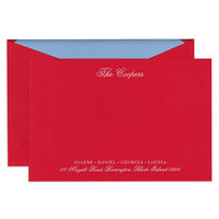 Chesapeake Engraved Flame Red Correspondence Card