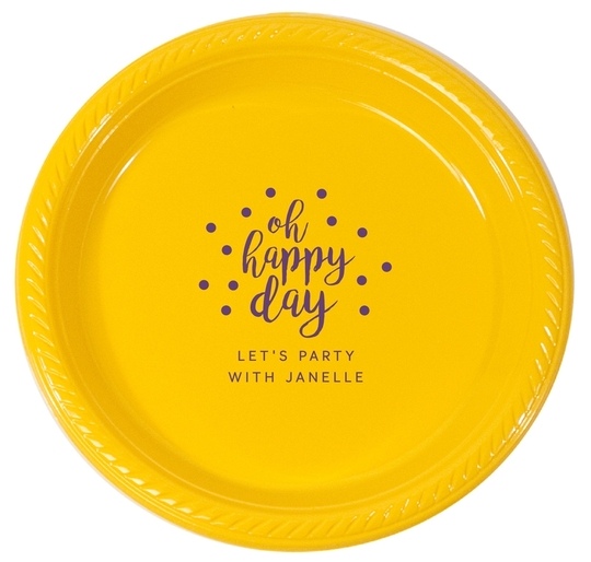 Confetti Dots Oh Happy Day Plastic Plates