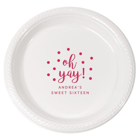 Confetti Dots Oh Yay Plastic Plates
