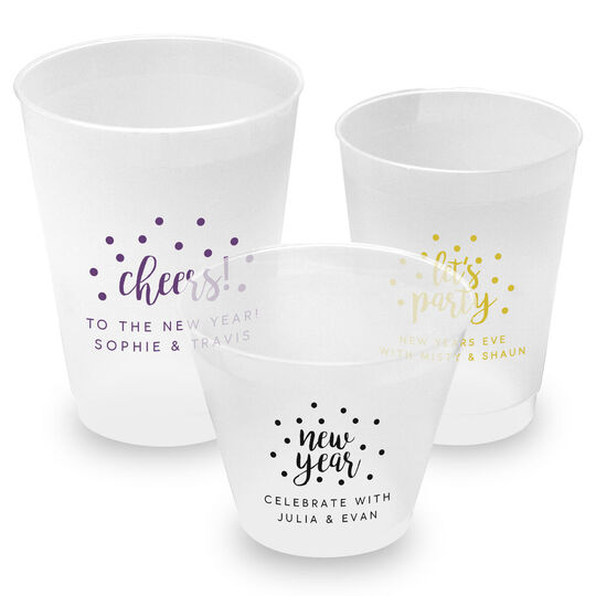 Personalized Confetti Dot Shatterproof Cups