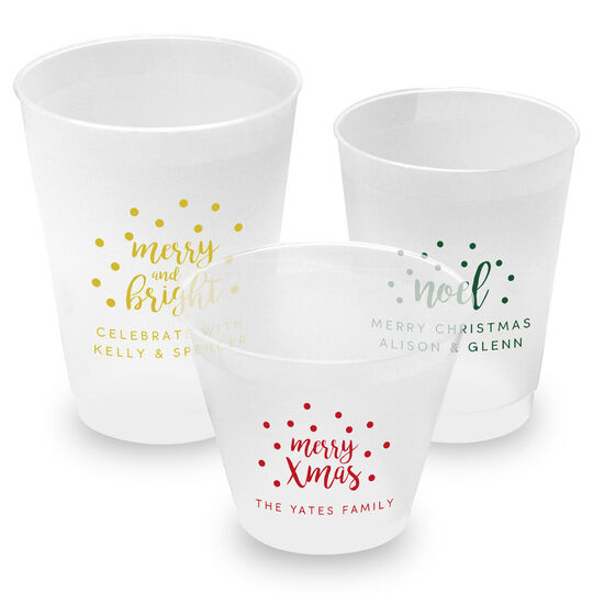 Personalized Confetti Dot Shatterproof Cups
