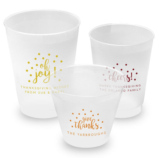 Personalized Confetti Dot Shatterproof Cups
