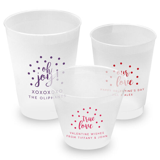 Personalized Confetti Dot Shatterproof Cups