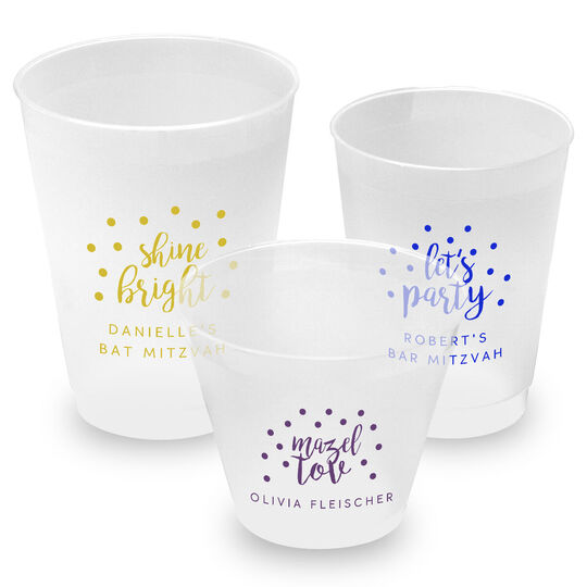Personalized Confetti Dot Shatterproof Cups