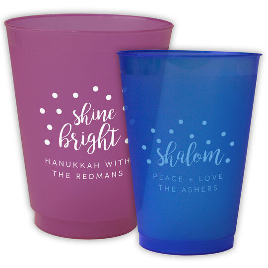 Personalized Confetti Dot Colored Shatterproof Cups