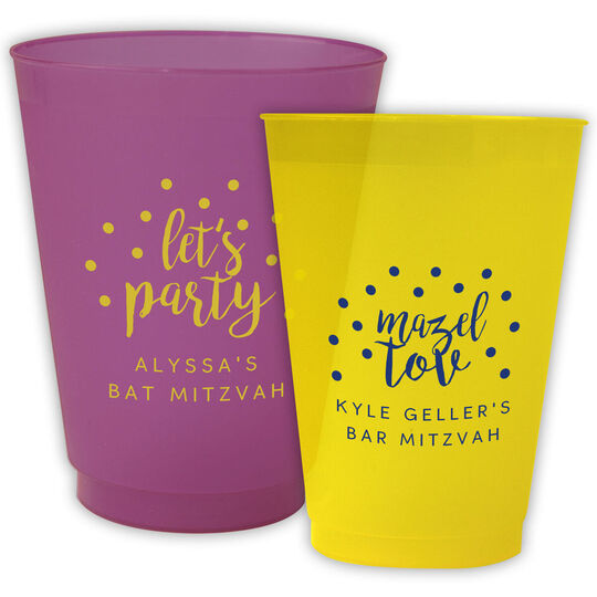 Personalized Confetti Dot Colored Shatterproof Cups