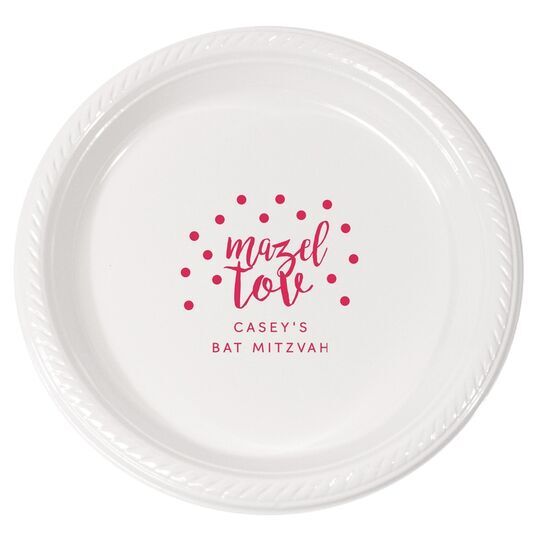 Confetti Mazel Tov Plastic Plates