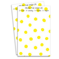Yellow Polka Dot Mommy Notepads