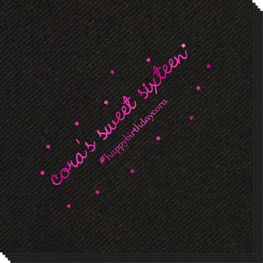 Sweet Little Stars Linen Like Napkins