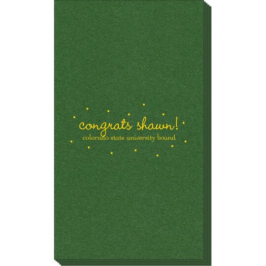 Sweet Little Stars Linen Like Guest Towels