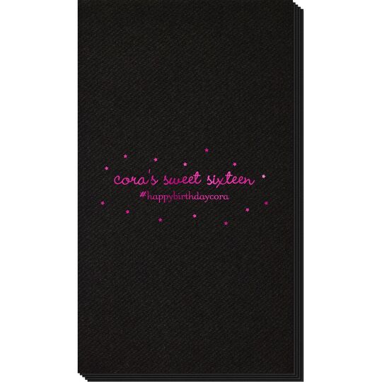 Sweet Little Stars Linen Like Guest Towels
