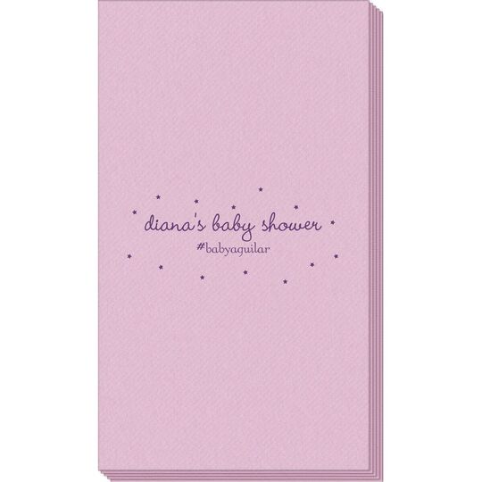 Sweet Little Stars Linen Like Guest Towels