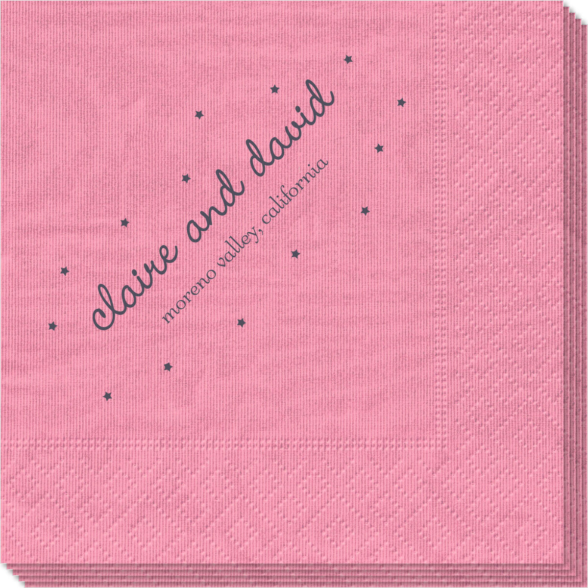 Sweet Little Stars Moire Napkins