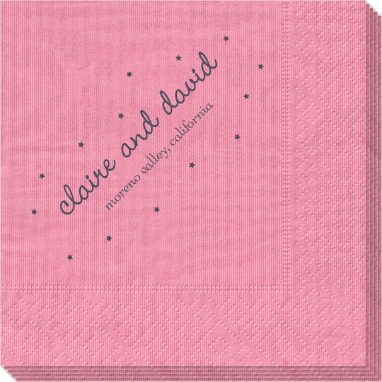 Sweet Little Stars Moire Napkins
