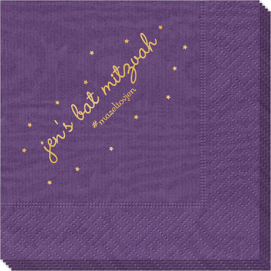 Sweet Little Stars Moire Napkins